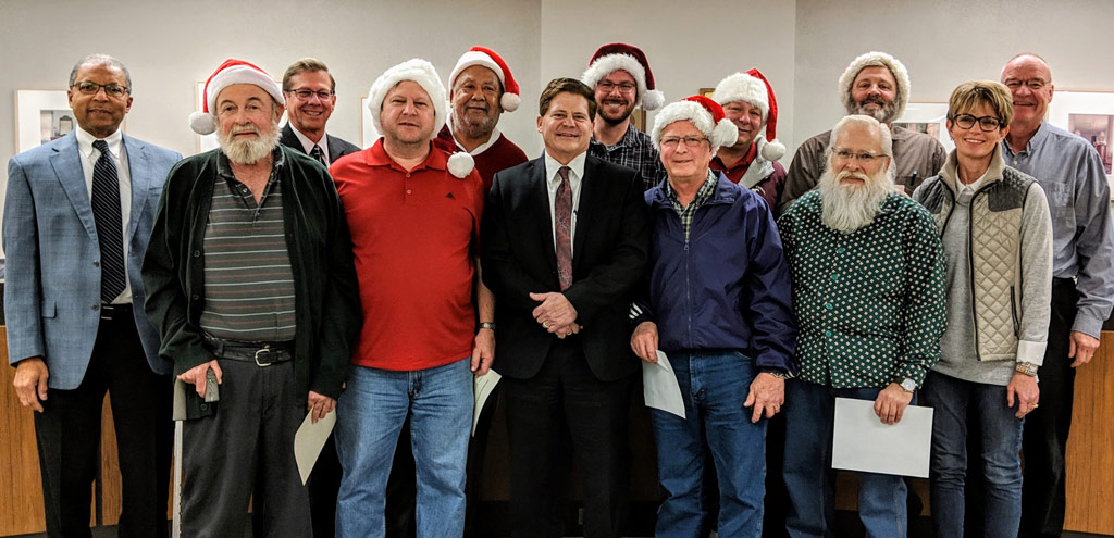 Georgetown Santas with the Salina City Council